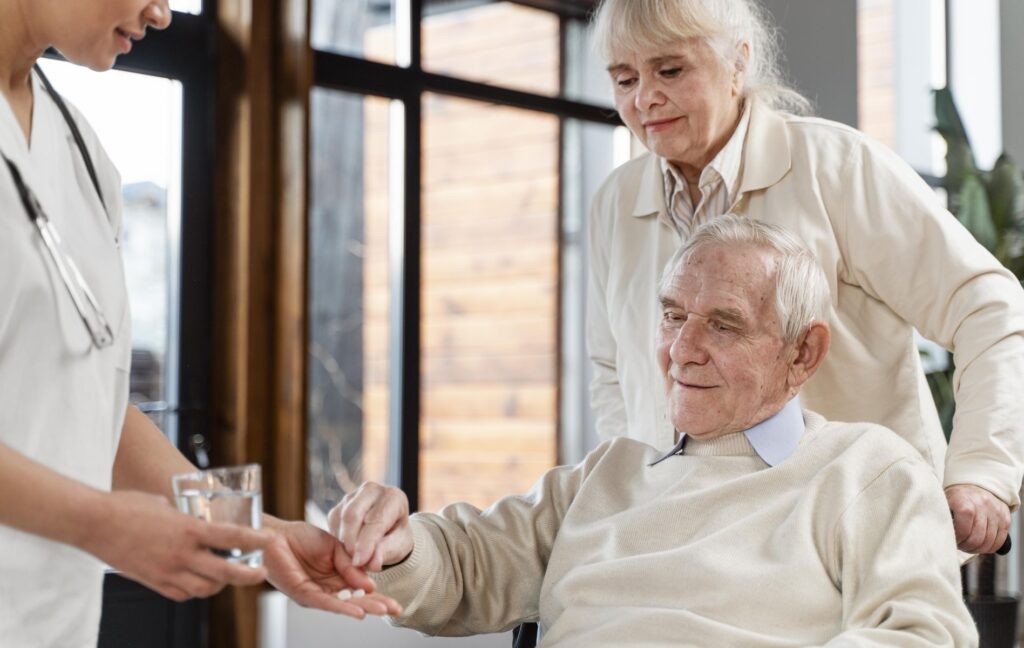 couple de seniors en EHPAD à Calais
