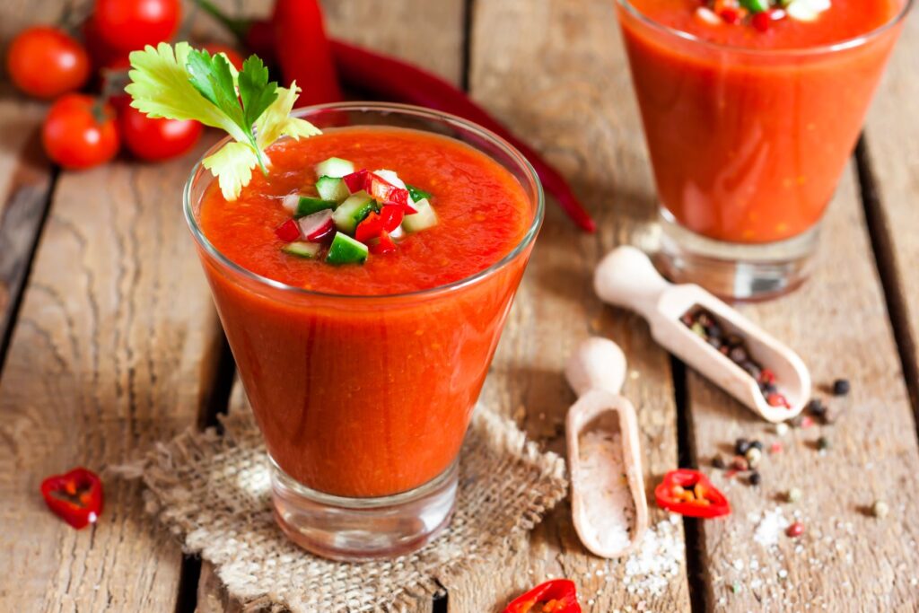gaspacho rafraichissant en cas de fortes chaleurs