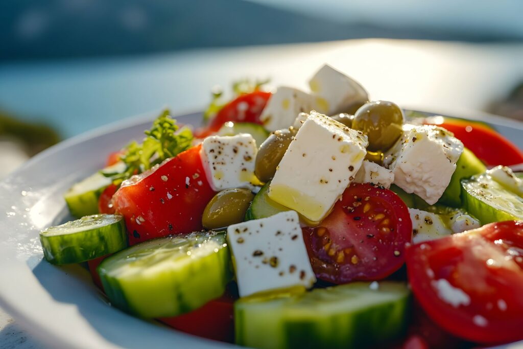 salade au concombre et à la tomate idéale pour l'été