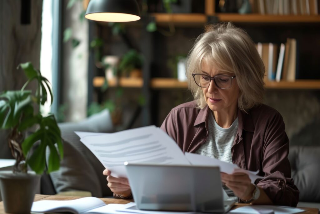 Senior qui se renseigne sur les écarts de prix entre régions, établissements et prestations