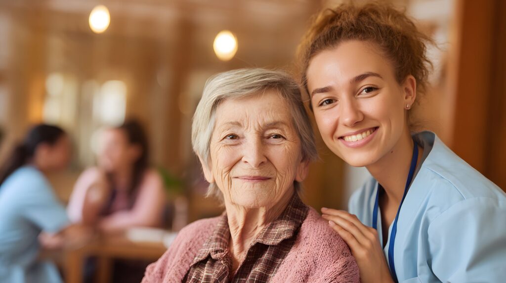 Senior en accueil de jour pour permettre à l'aidant de se reposer
