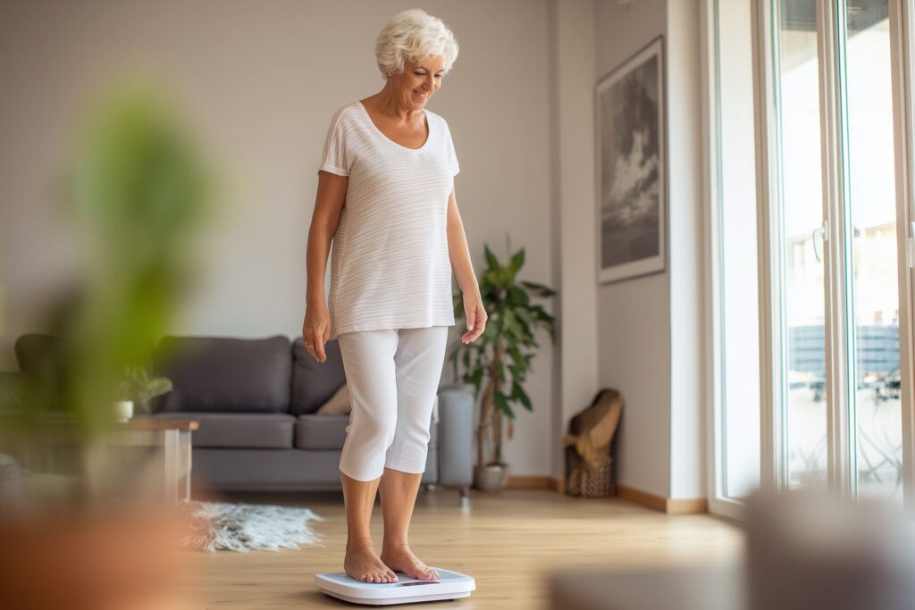 Senior qui a perdu du poids
