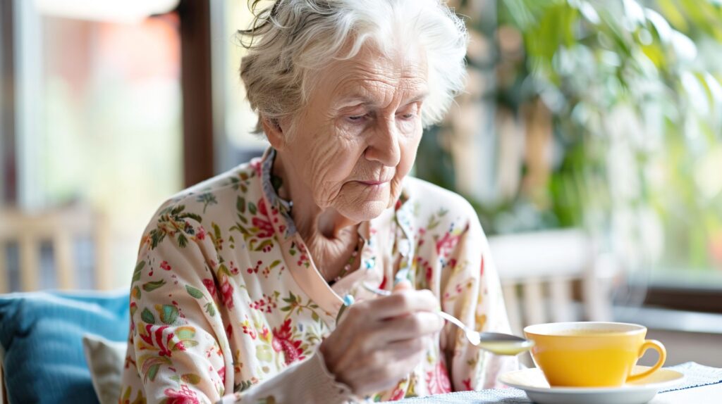 Senior qui a une diminution d'appétit