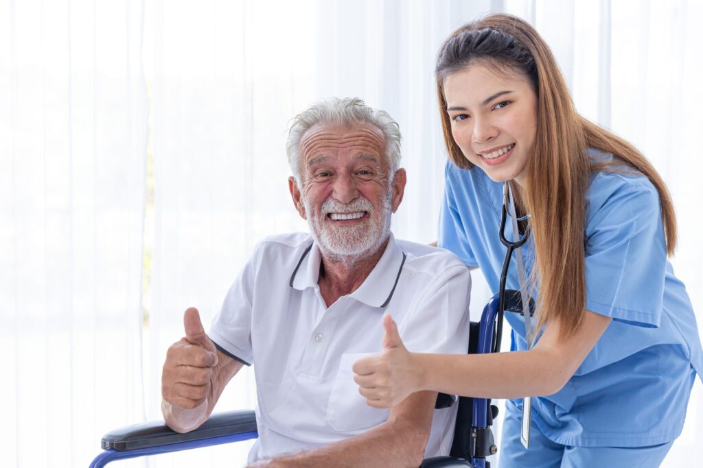 Senior qui bénéficie de services à la personne à la carte