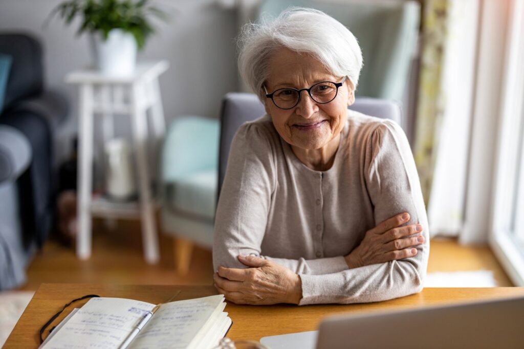 Senior au sein de l'une des résidence de la région