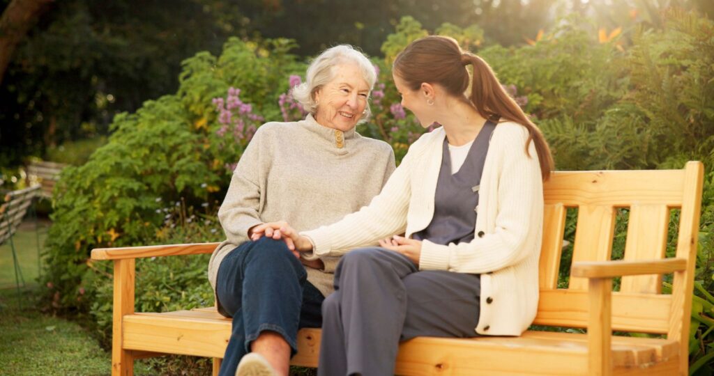 discussion avec un résident alzheimer en ehpad